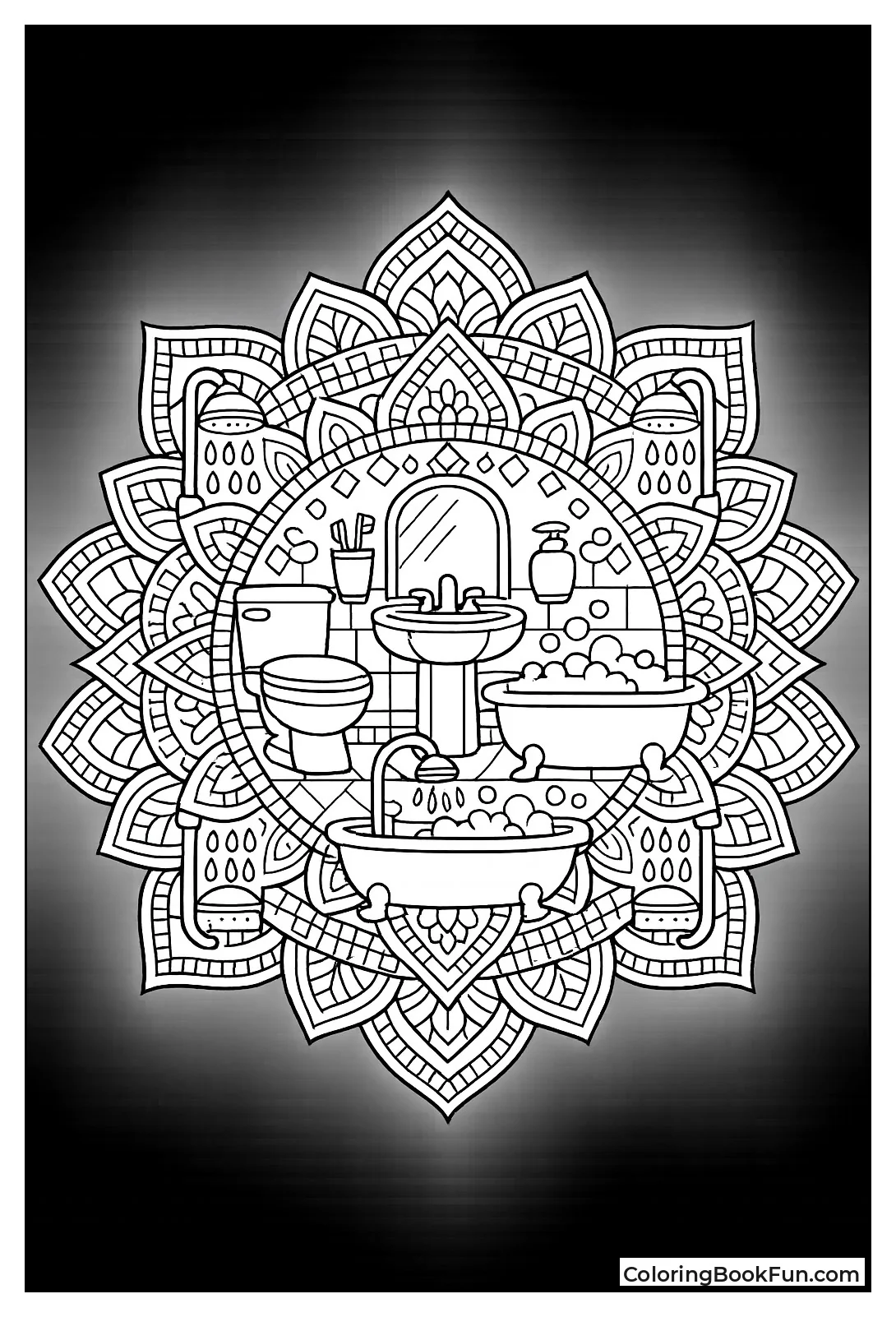 Bathroom Mandala Pattern