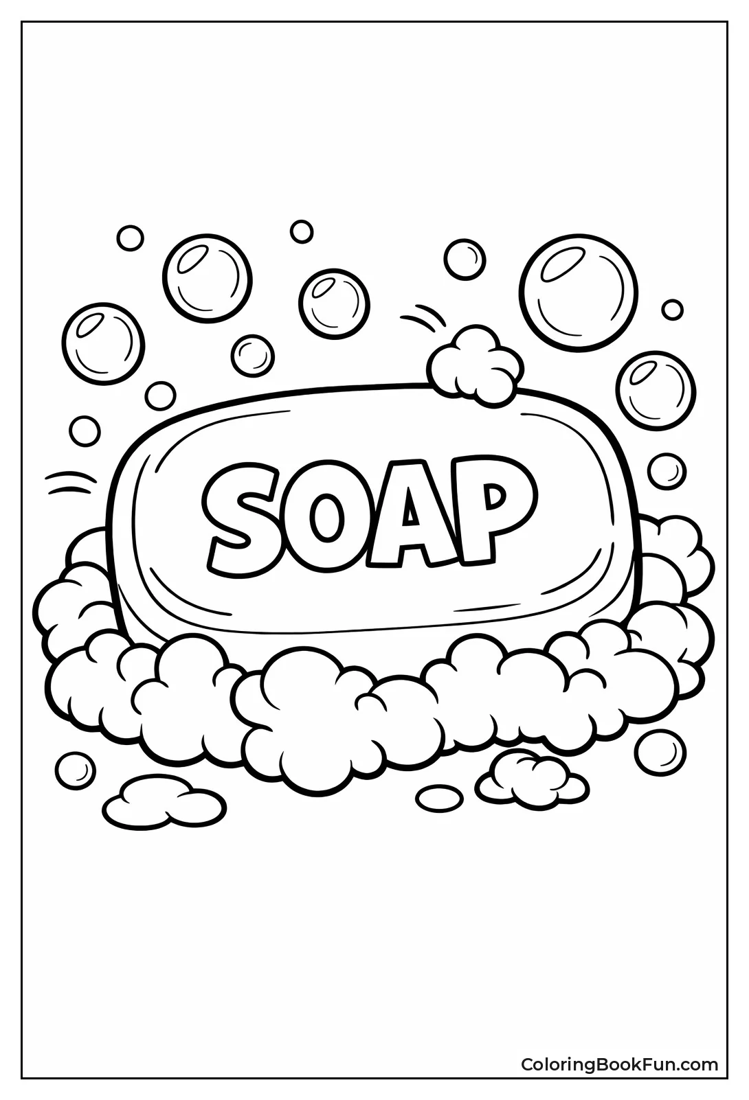 Soap Bar with Bubbles
