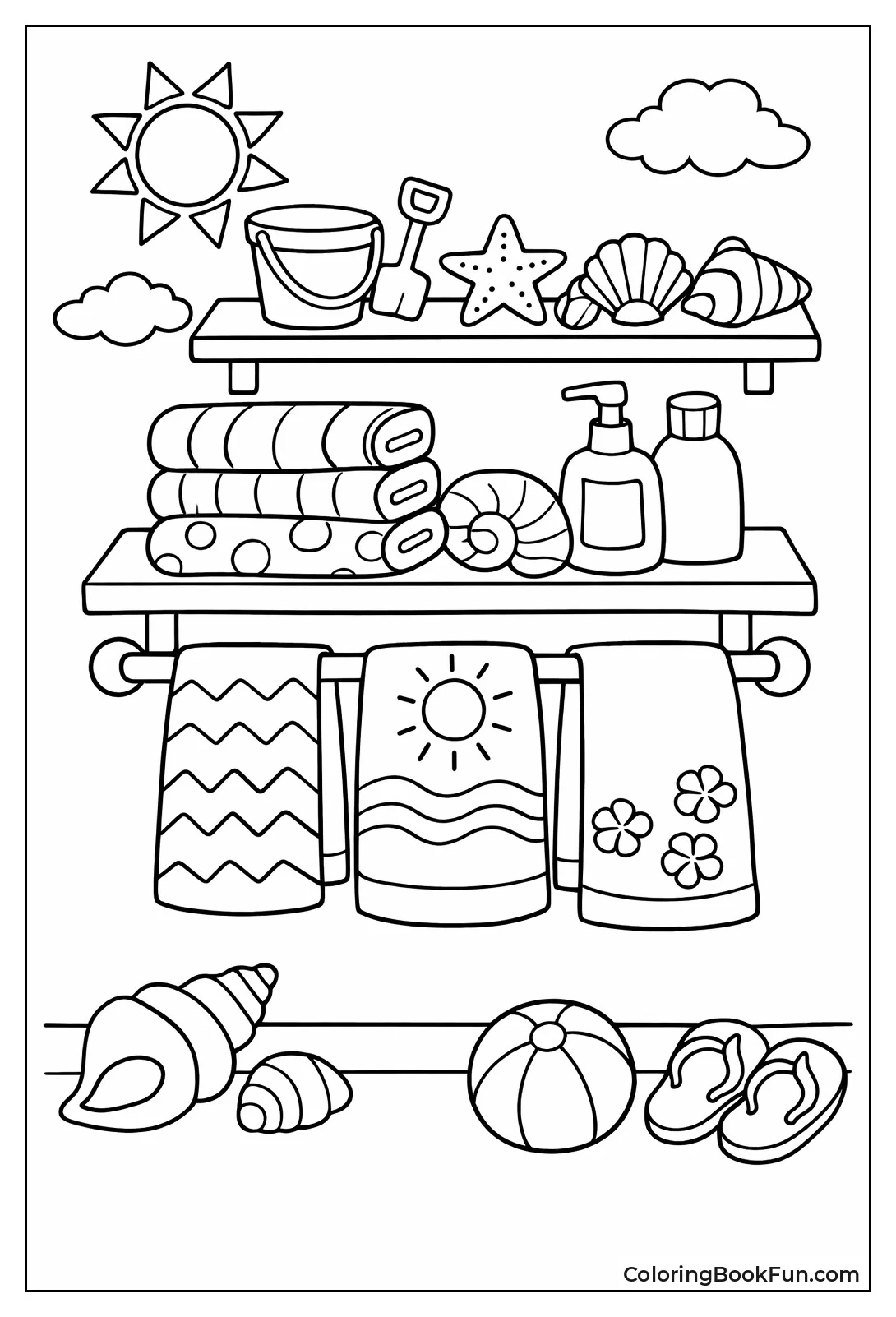 Beach Towels Hanging