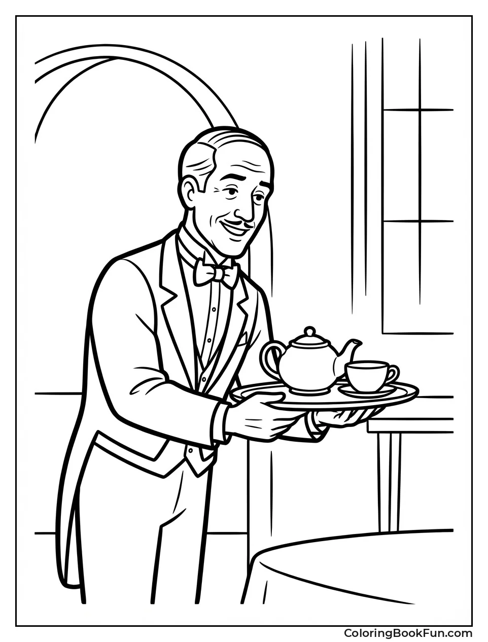 Alfred Serves Elegant Tea