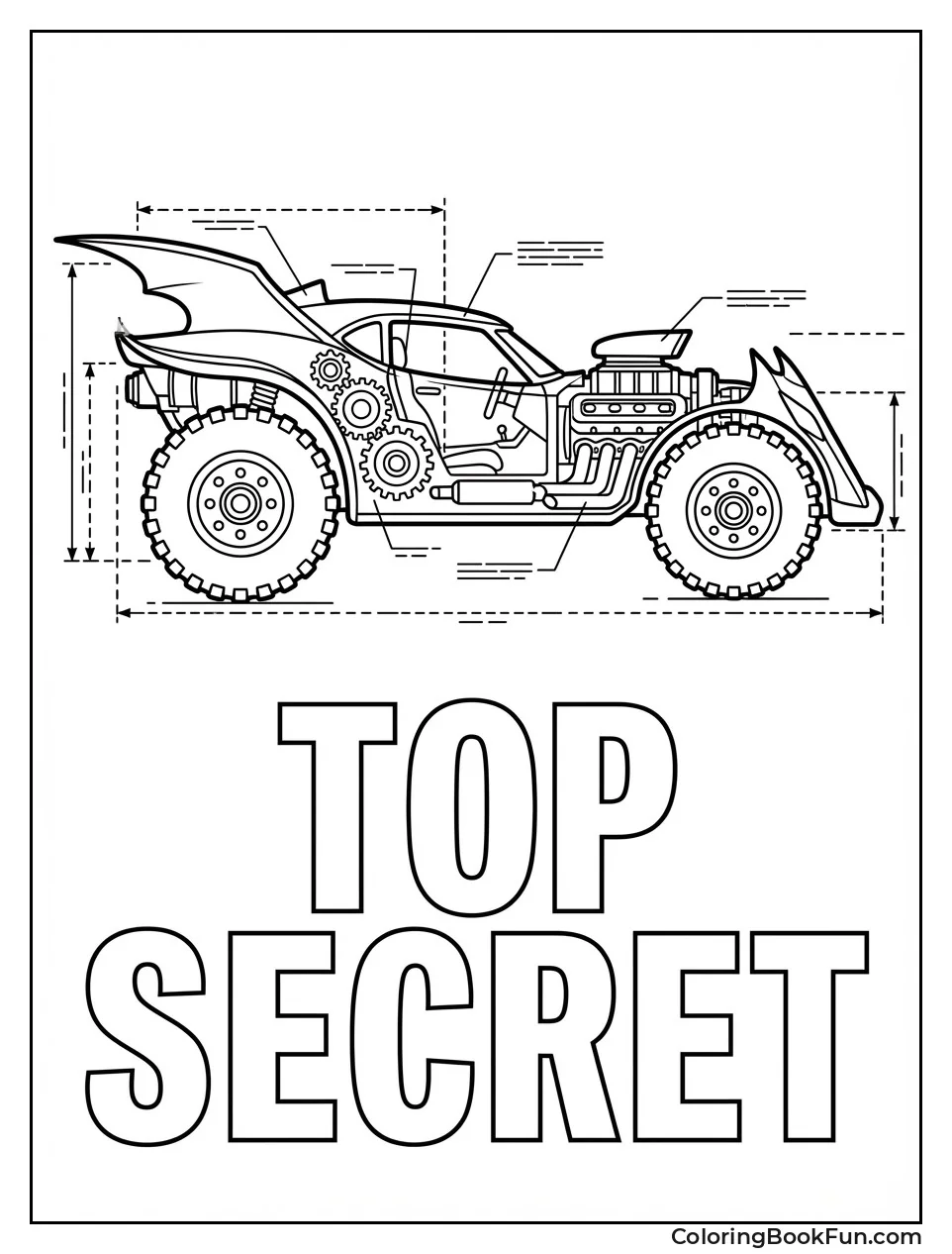 Batmobile Tech Blueprint