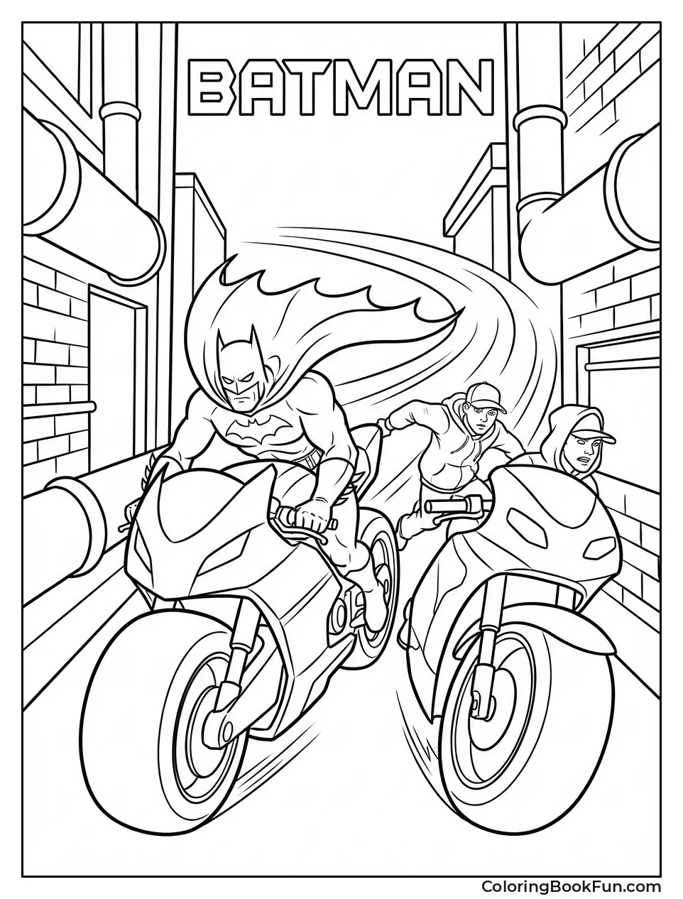 Batman Chases on Batcycle