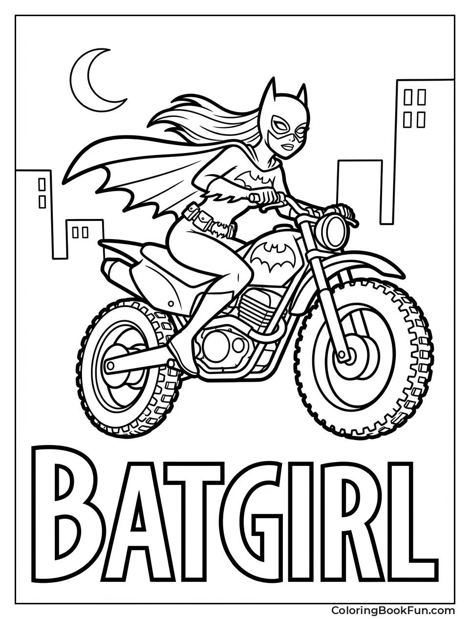 Batgirl Rides Fast Batcycle