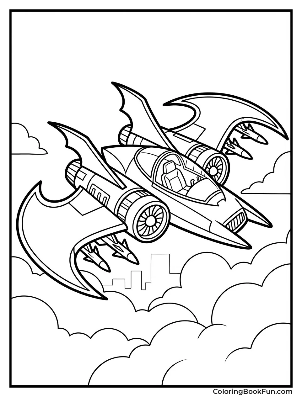Batwing Jet Flies High