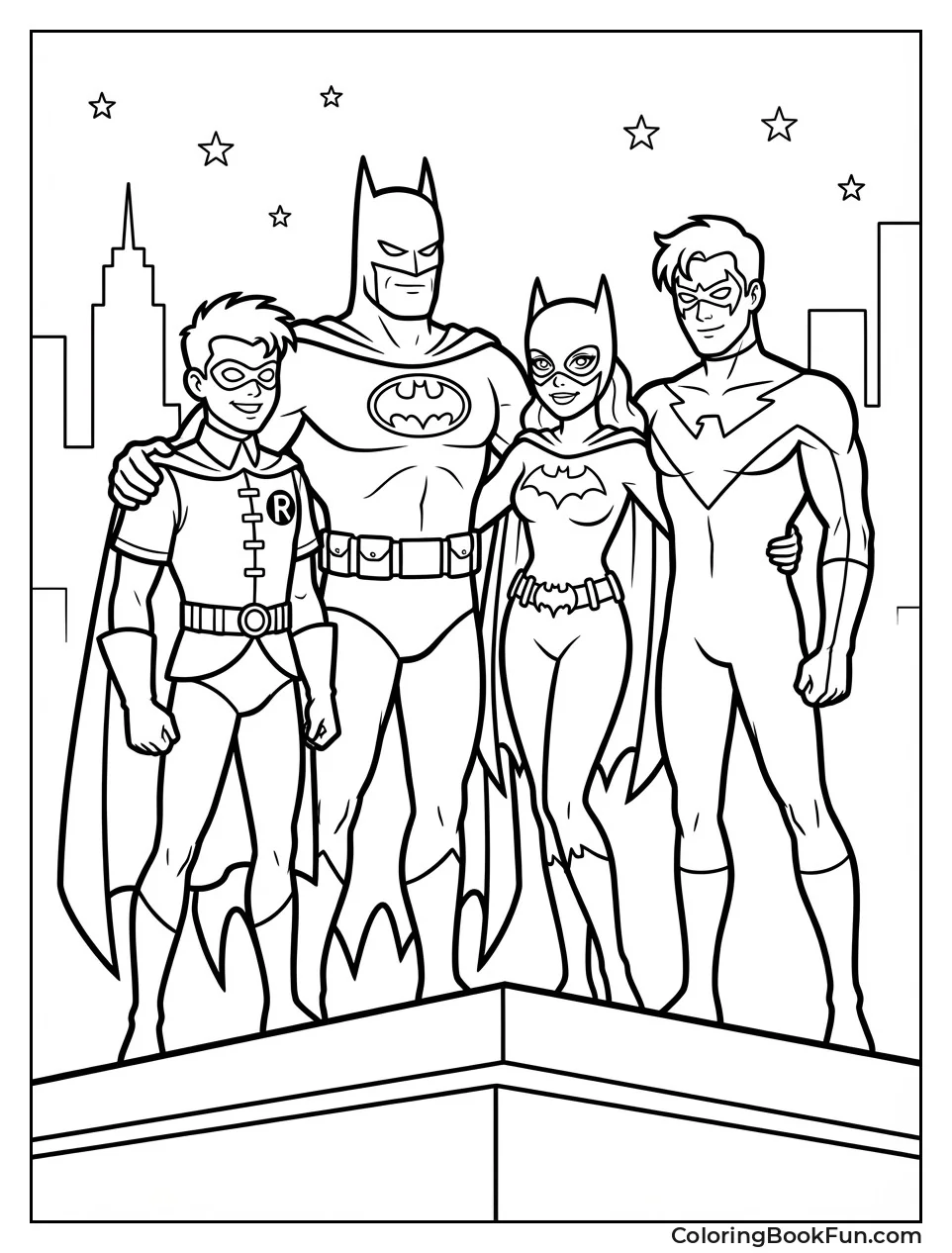Batman Family Rooftop Team