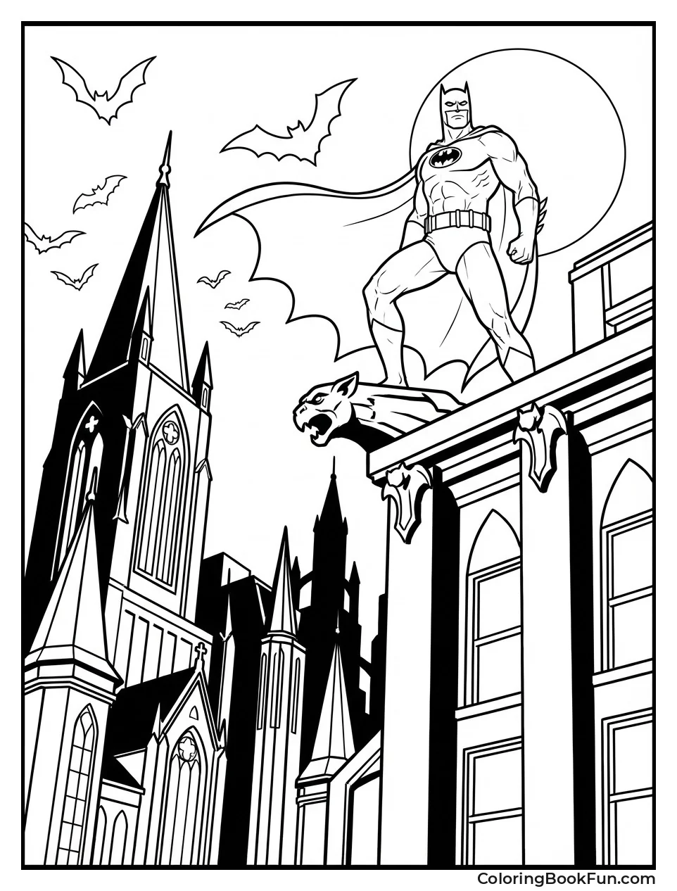 Gotham Skyline with Bats