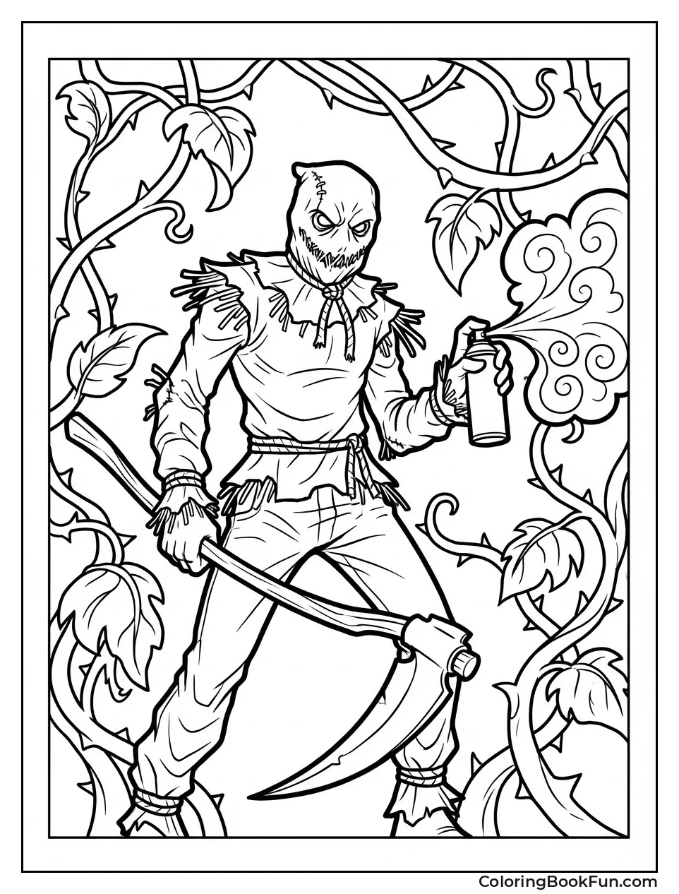 Scarecrow Sprays Fear Gas