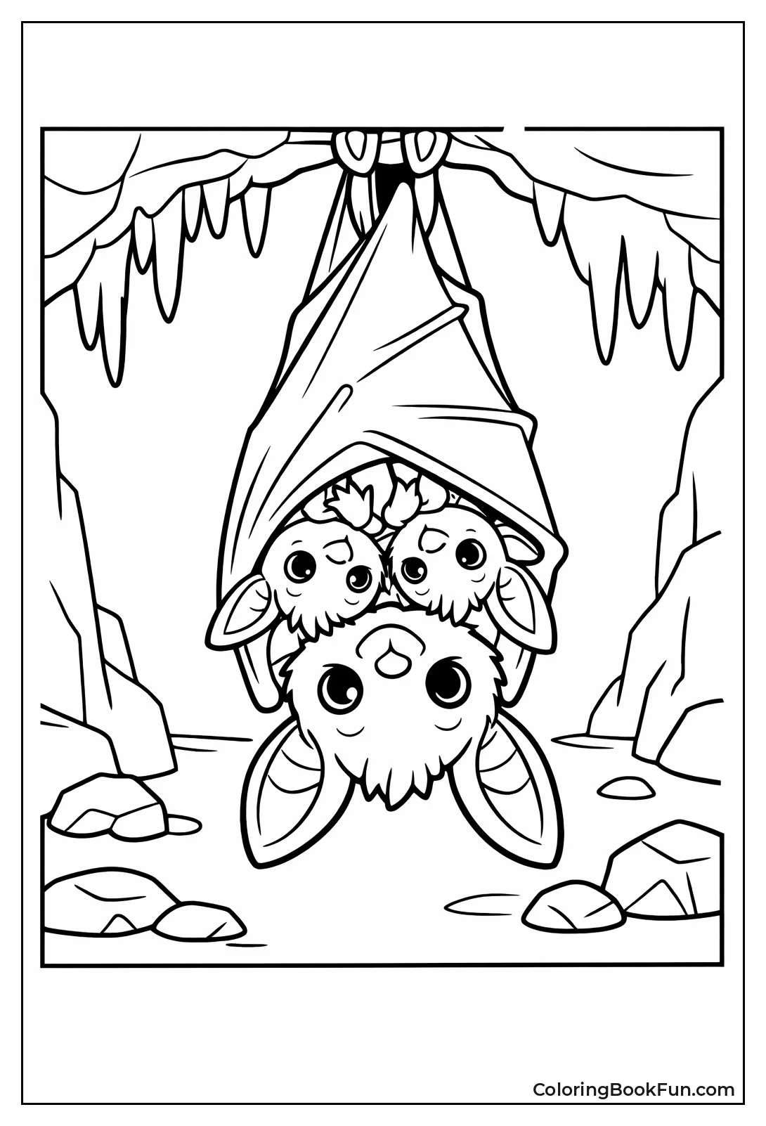 Bat Mom with Cave Pups