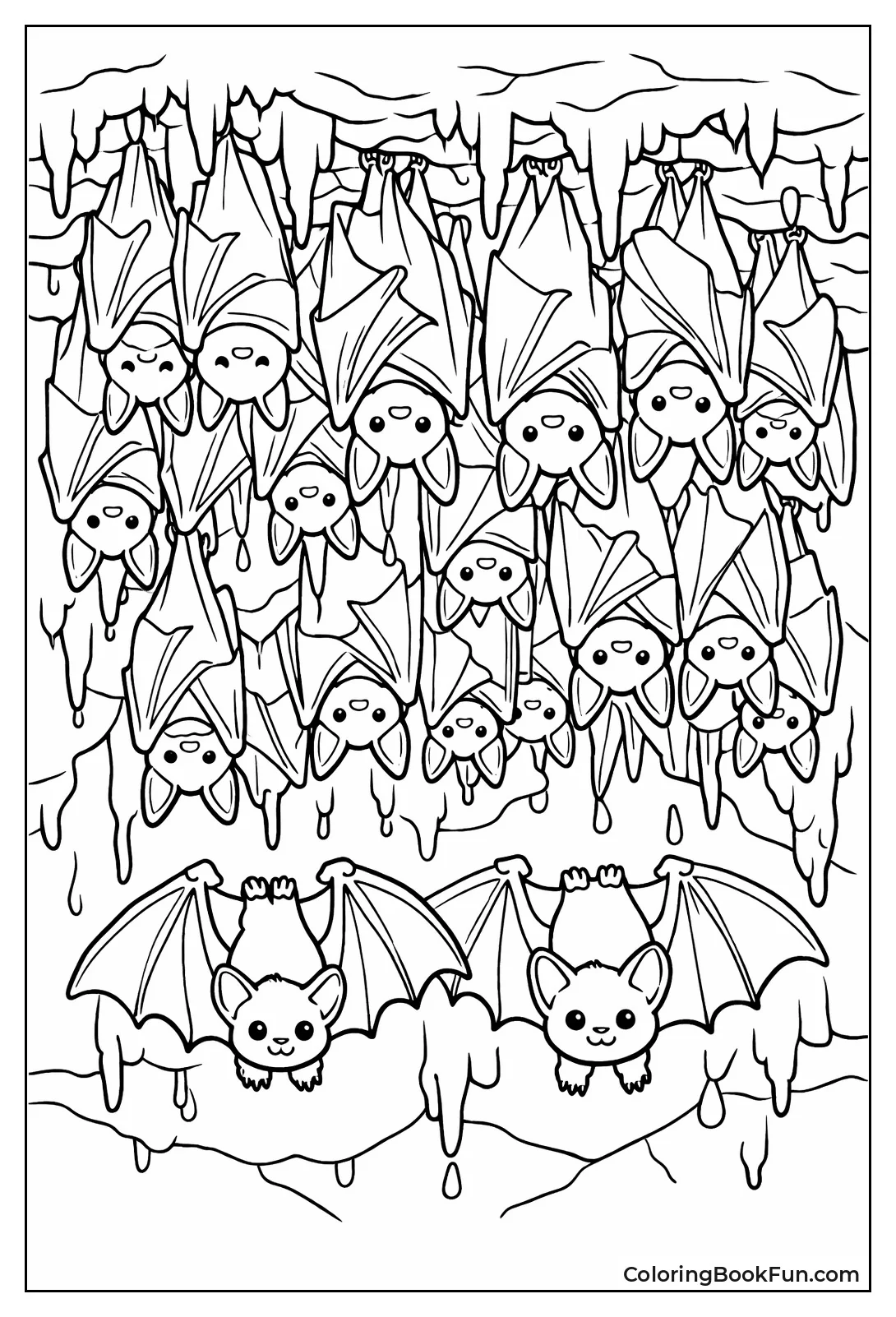 Cave Cluster of Bats