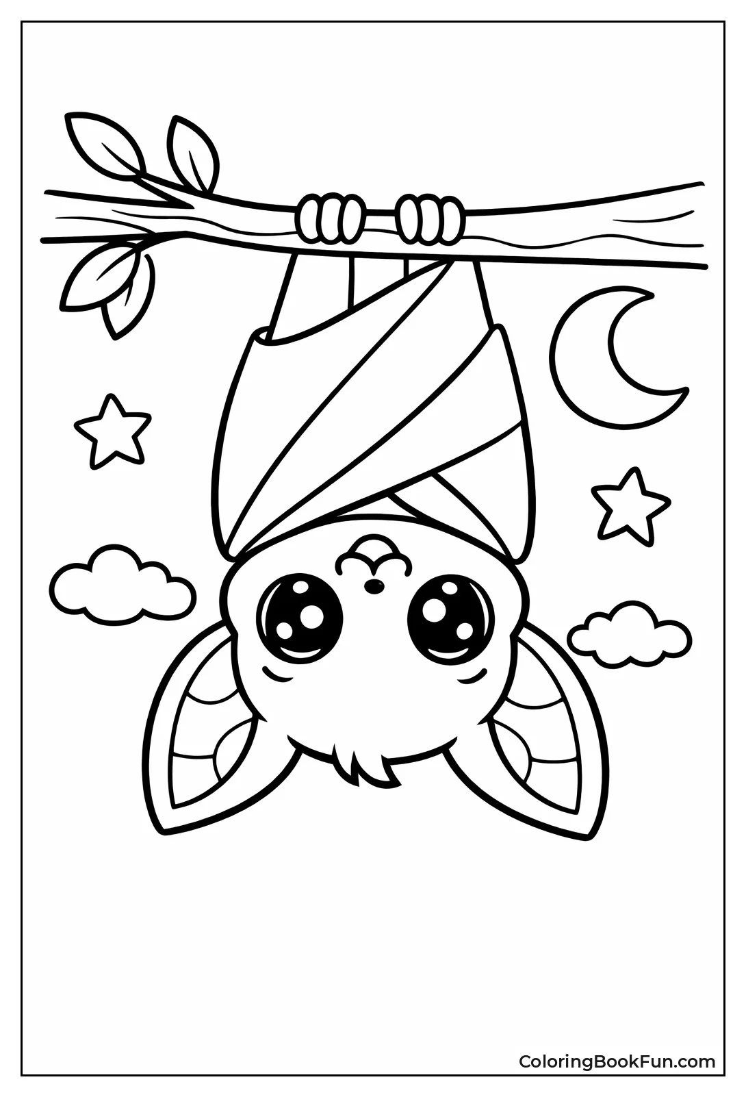 Cute Bat Hanging Upside Down