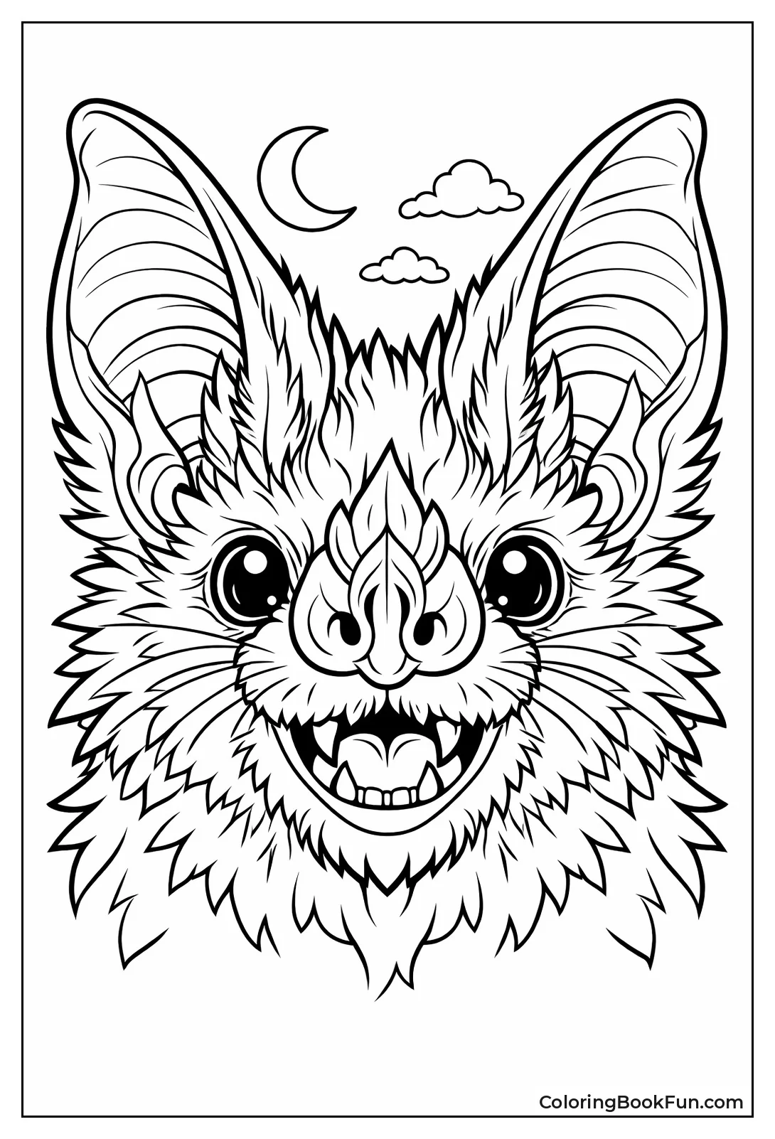 Detailed Insect Bat Face