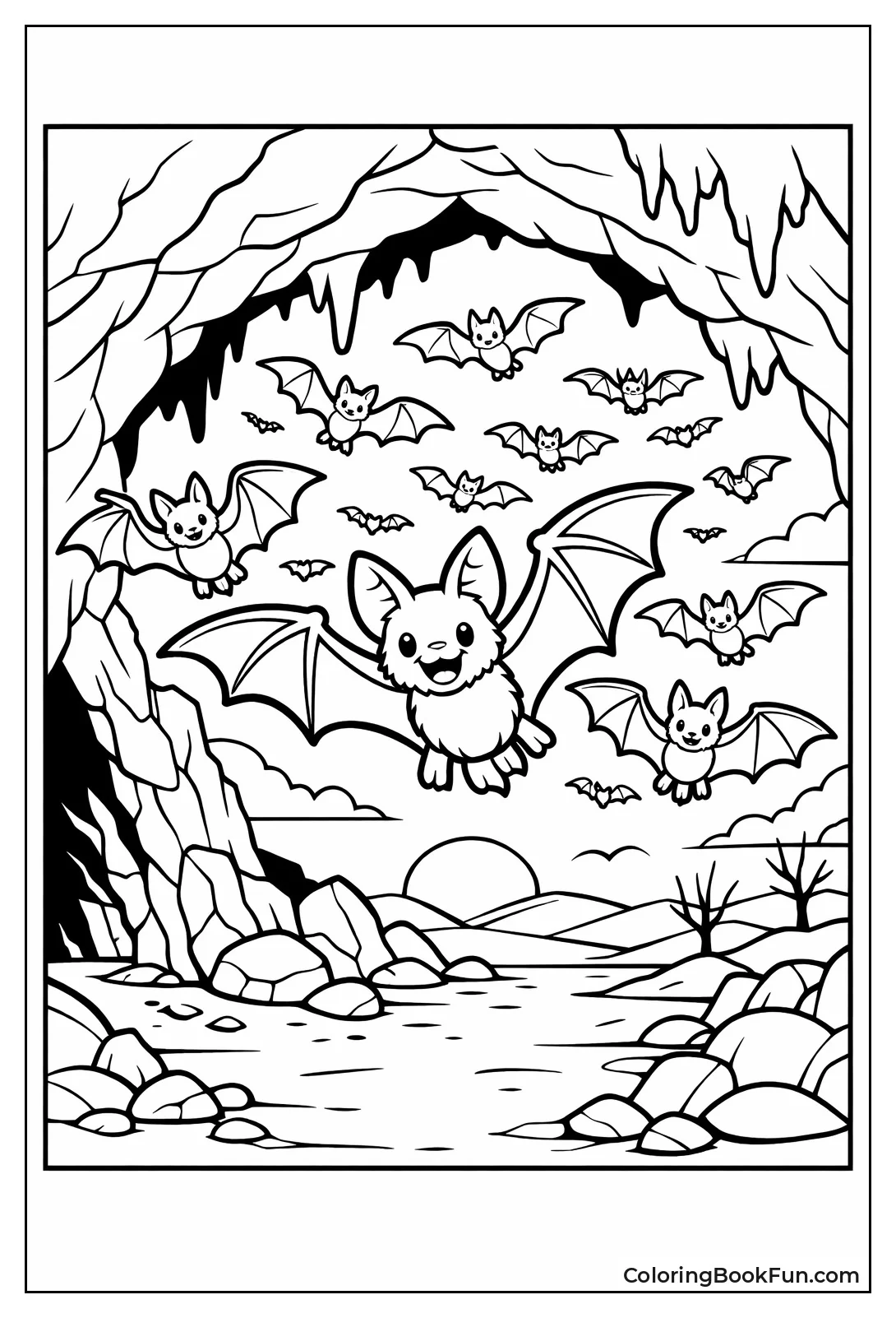 Swarm of Bats Emerging