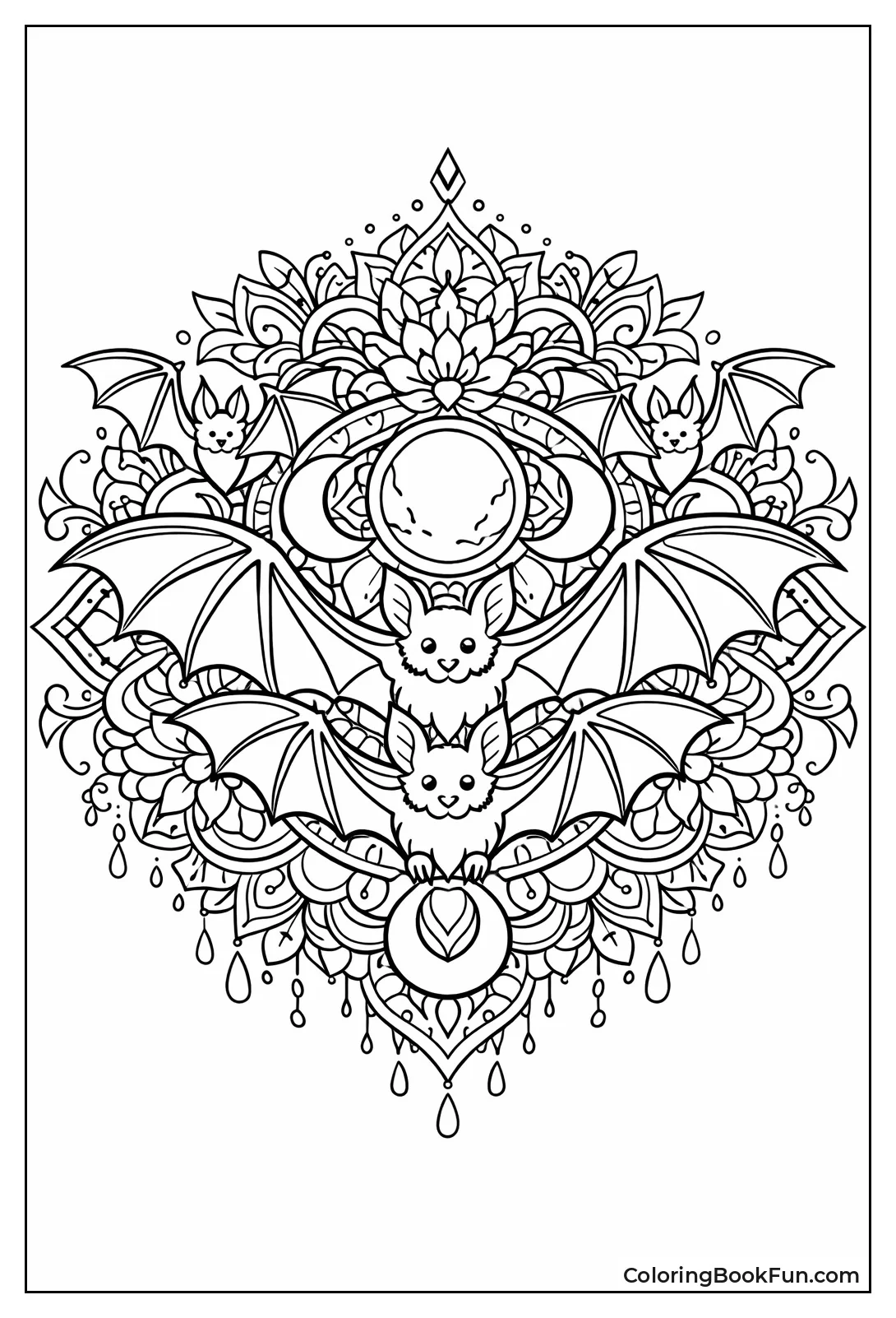 Mandala Bat Wings Design