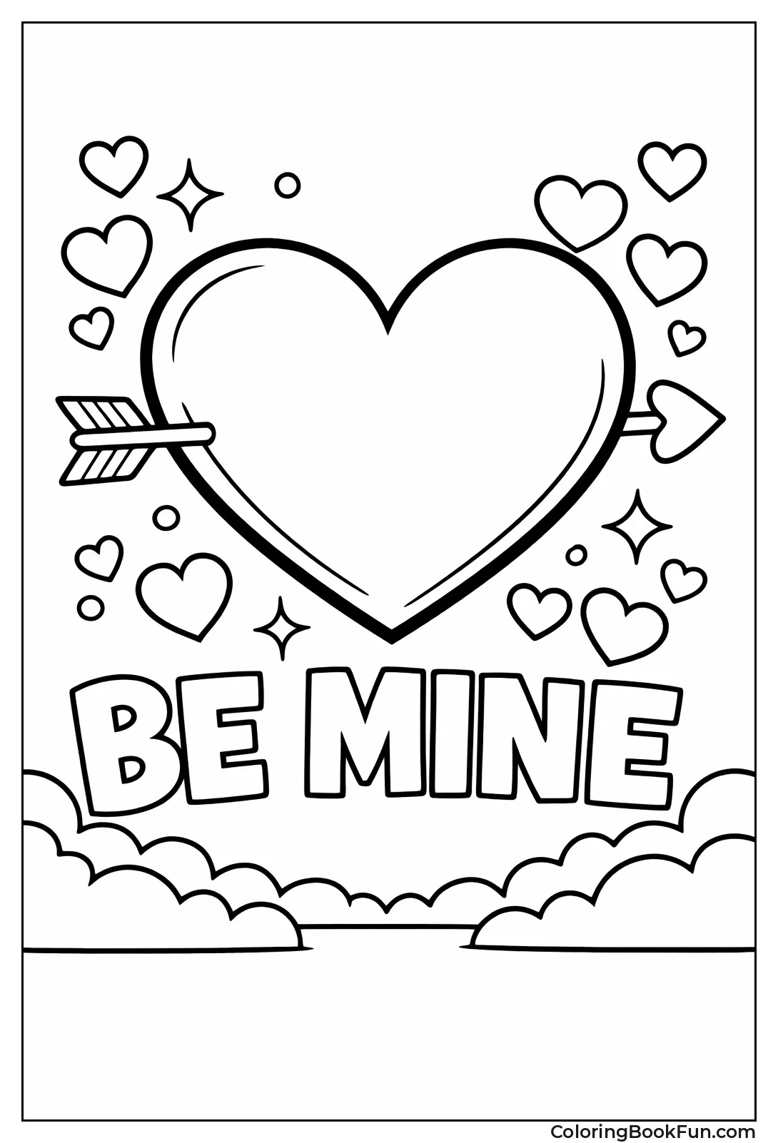 Be Mine Heart Letters