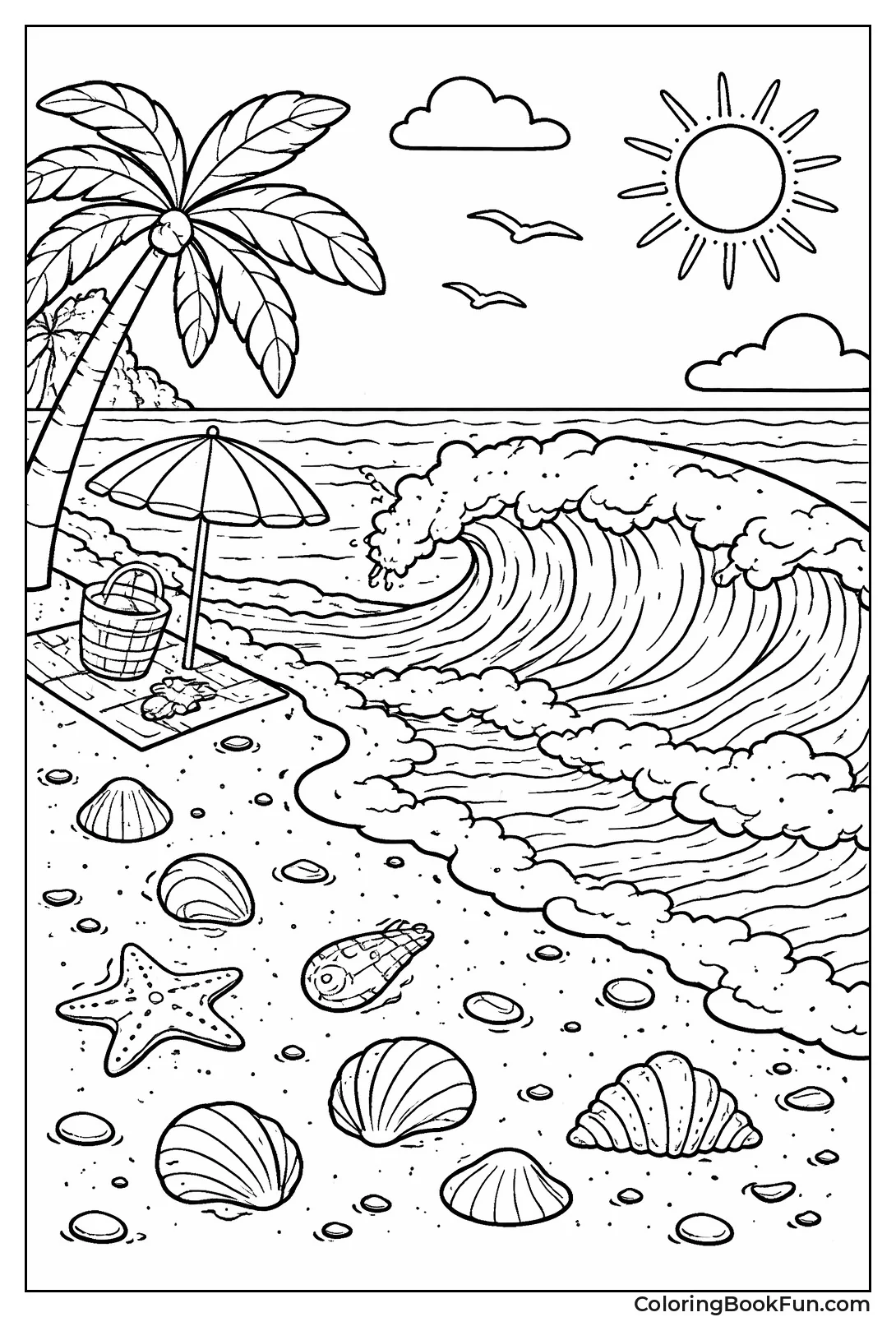 Waves Crashing on Shore