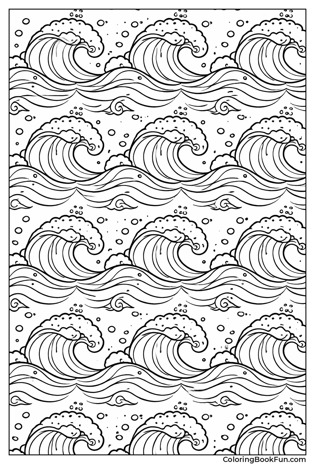 Curling Waves Tile Pattern