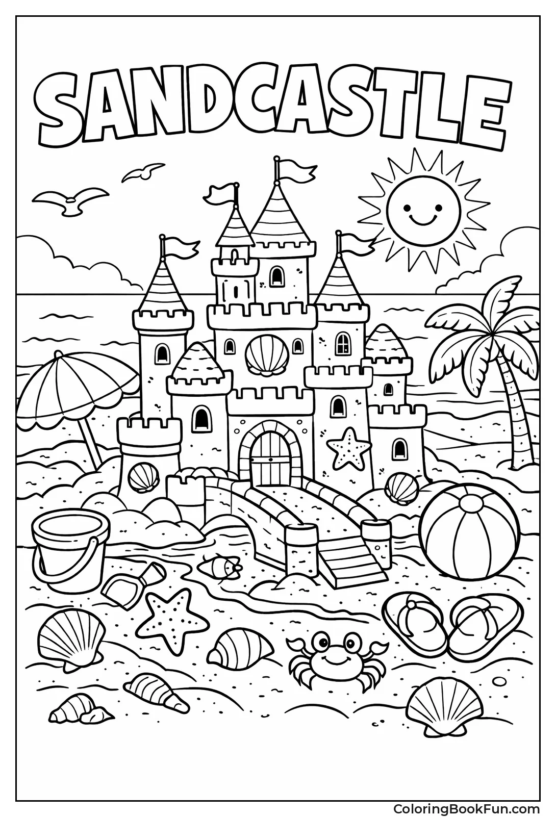 Grand Sandcastle with Towers