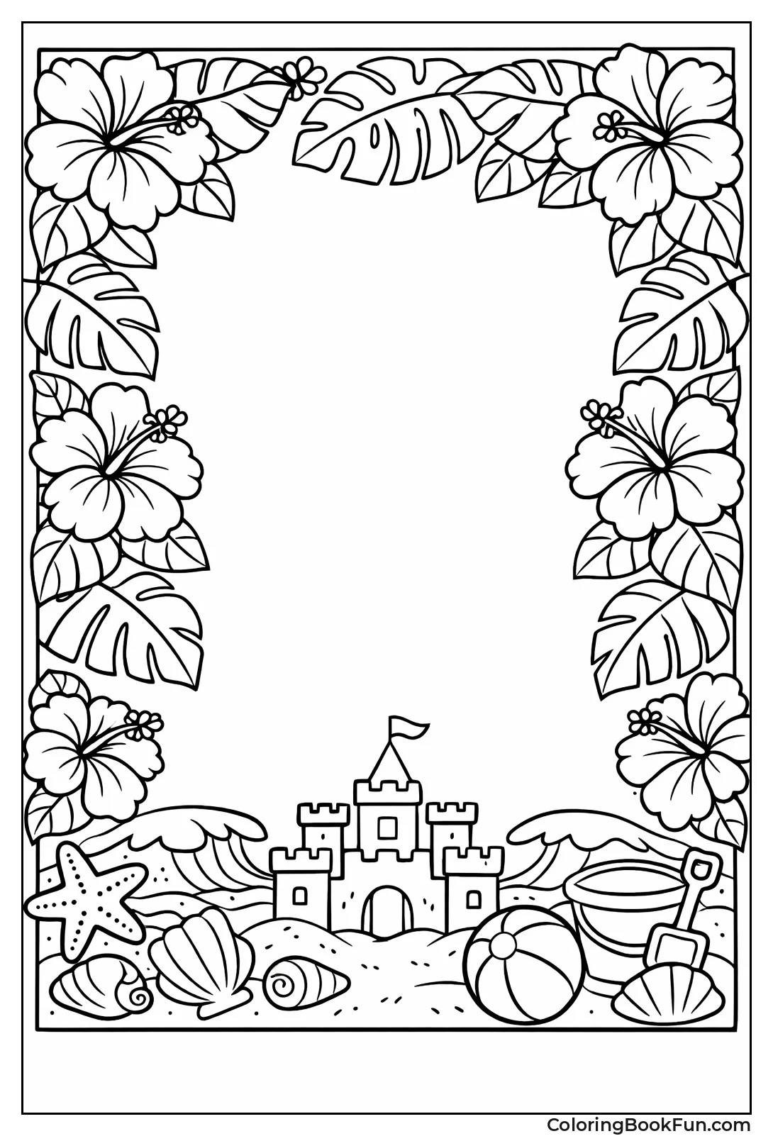 Hibiscus Flower Border Page