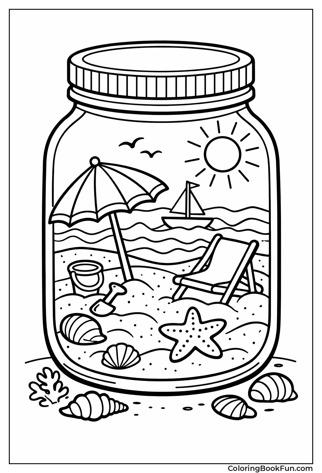 Beach Scene in Bottle