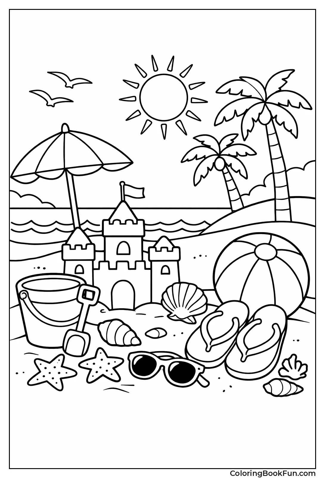 Beach Buckets and Shells