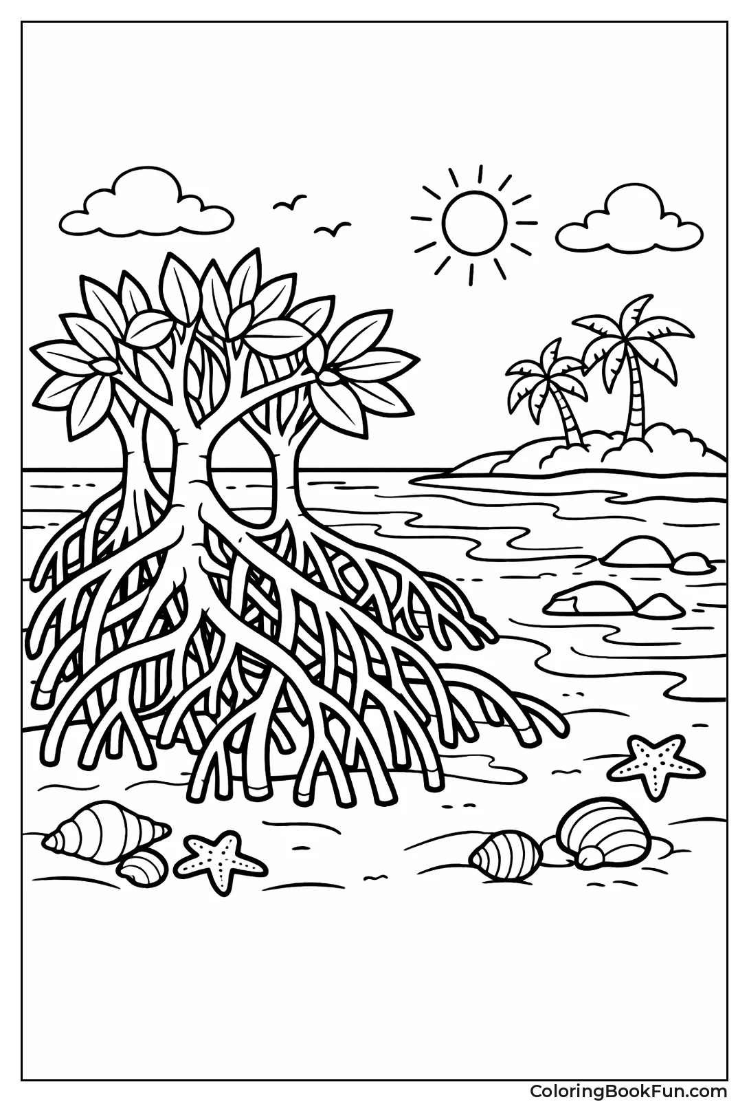 Mangrove Roots at Tide