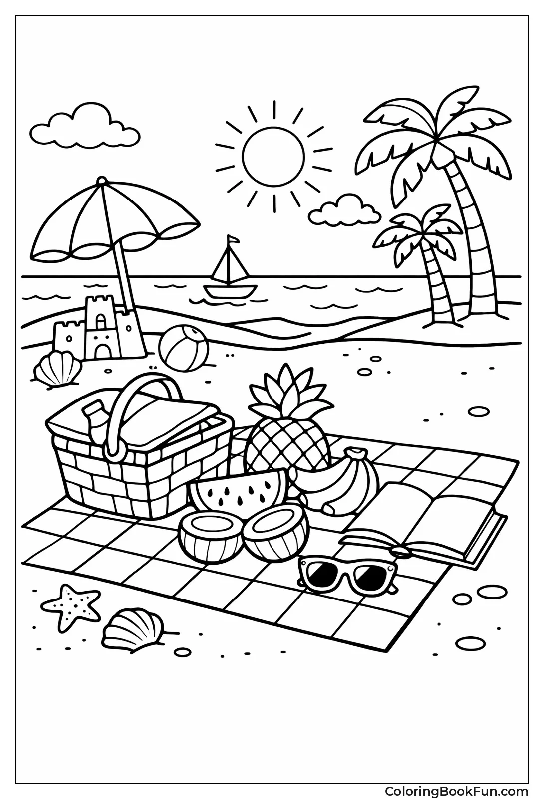 Picnic Basket on Blanket