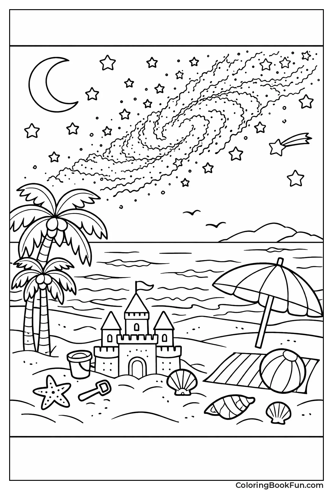 Starlit Ocean from Beach