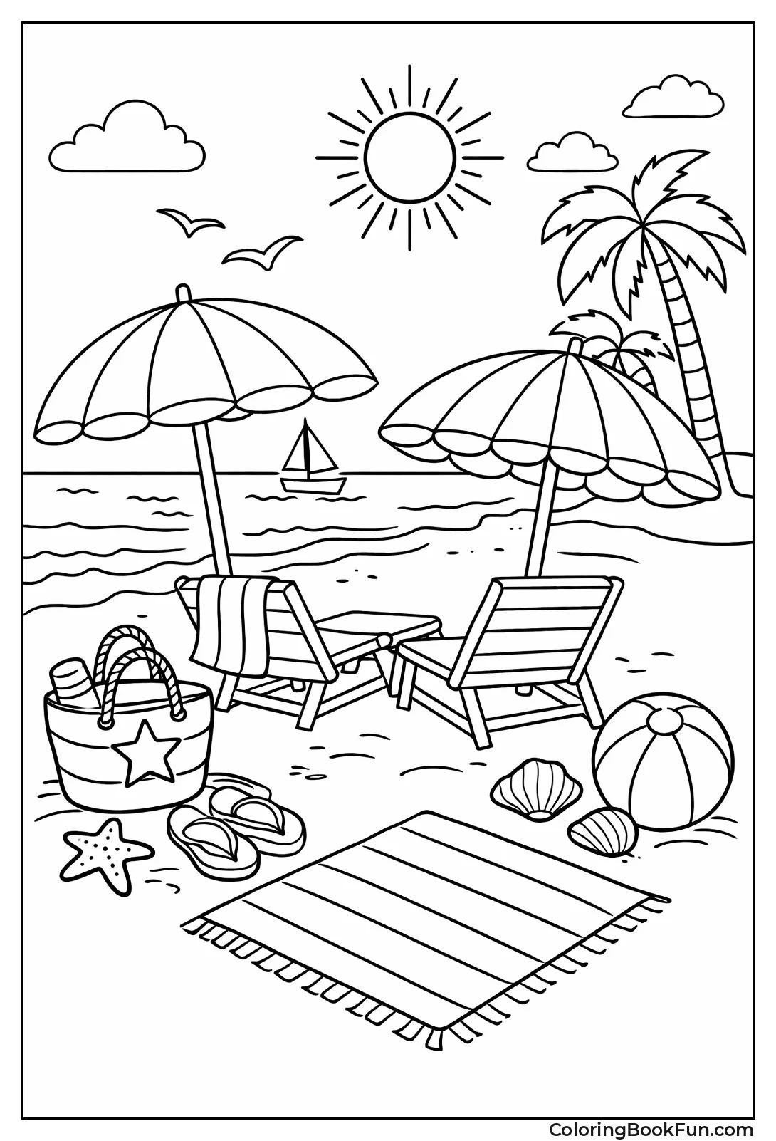 Colorful Umbrellas and Chairs