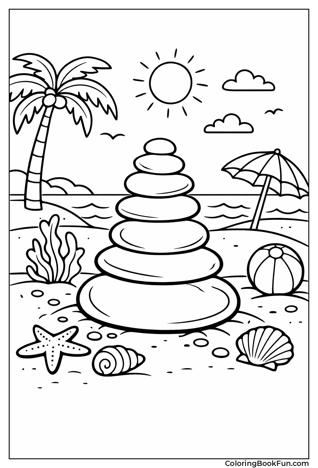 Balanced Stones on Sand