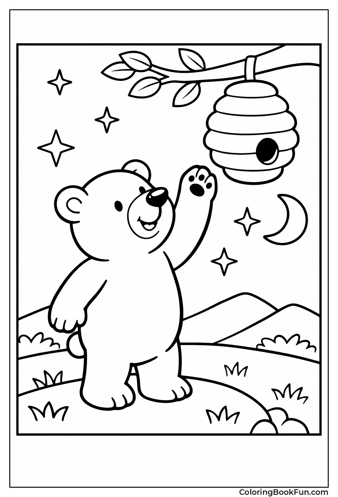 Bear Reaching Beehive