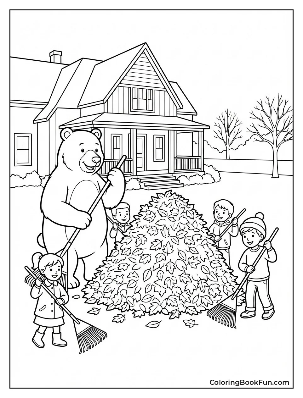 Raking Autumn Leaves