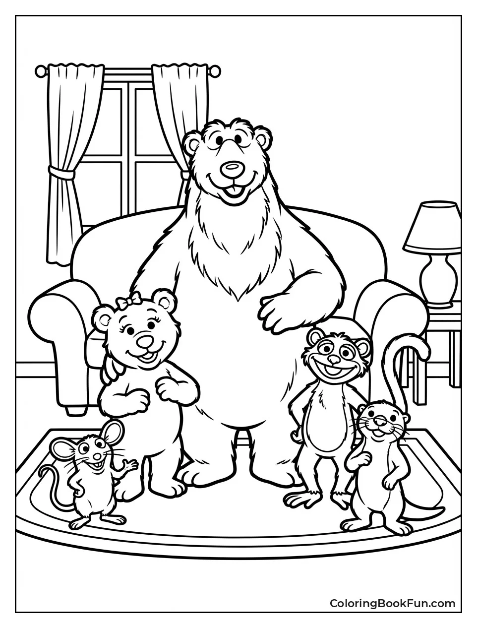 Bear with Friends Inside