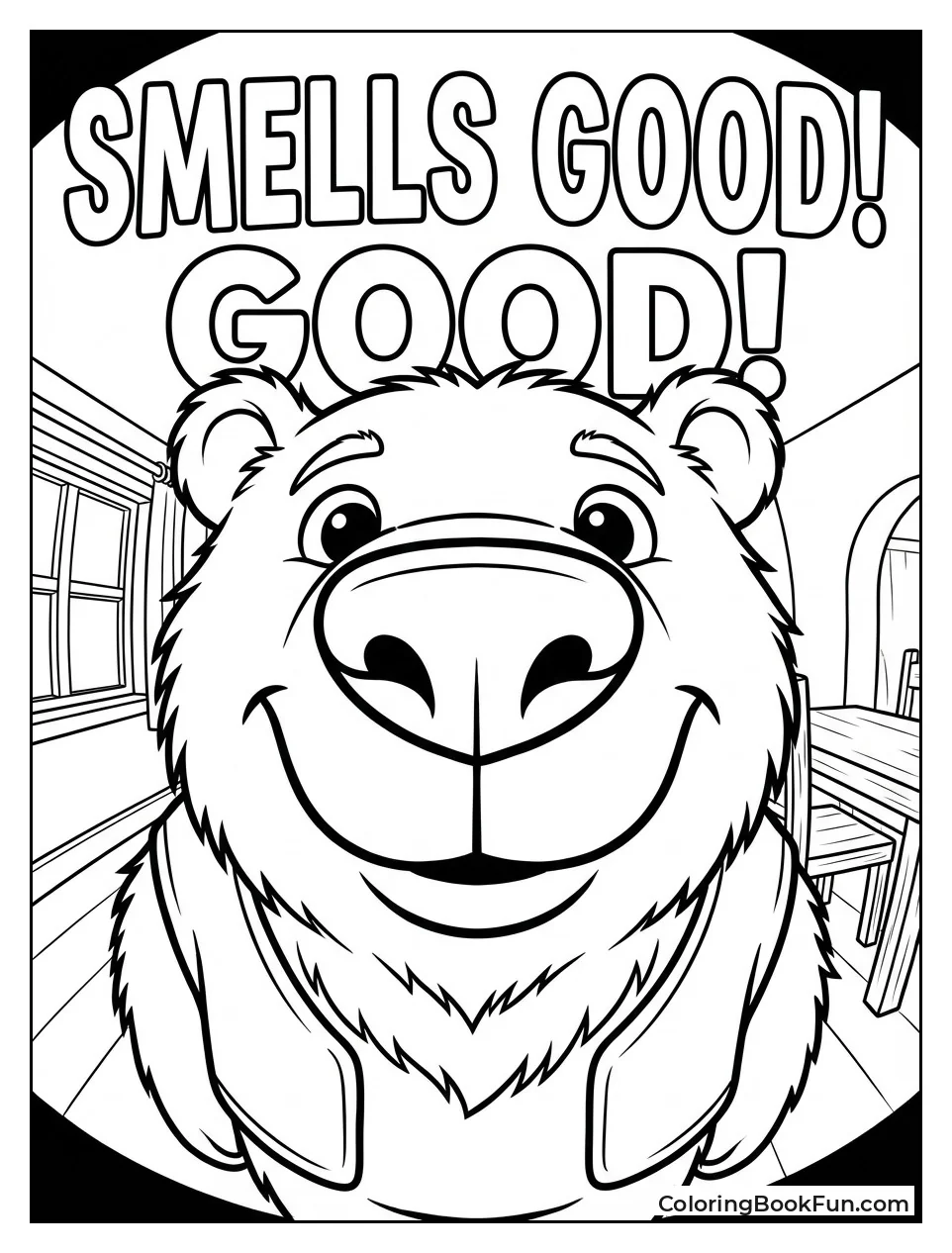 Bear Sniffing Up Close