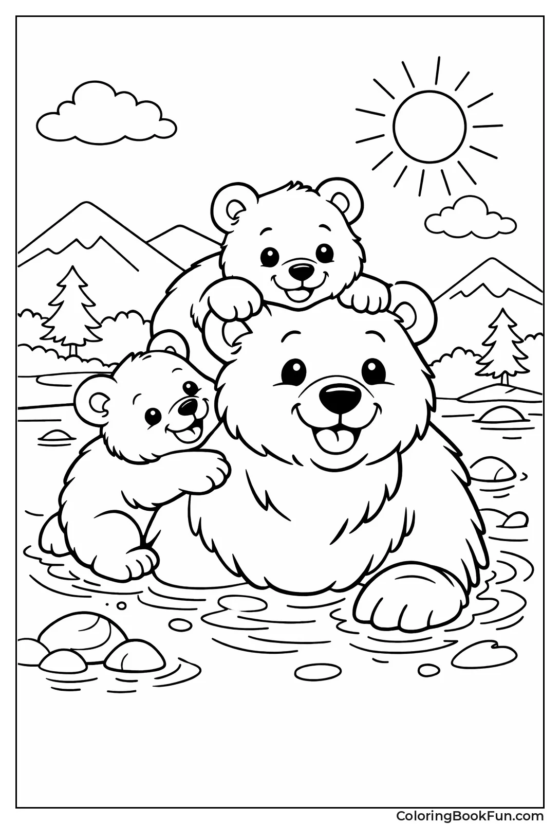 Cubs Climbing Playful Mom