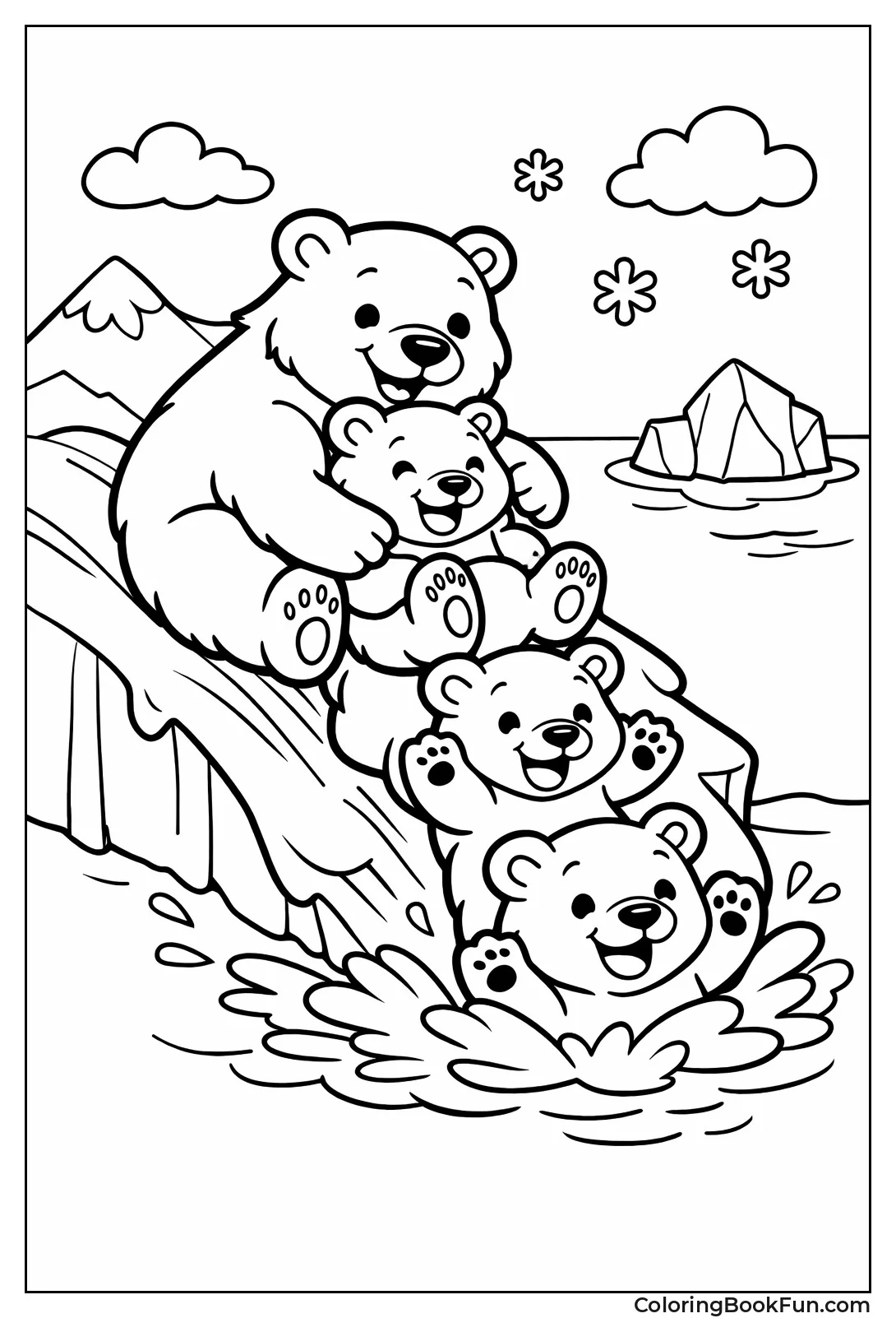 Polar Family Sliding Ice