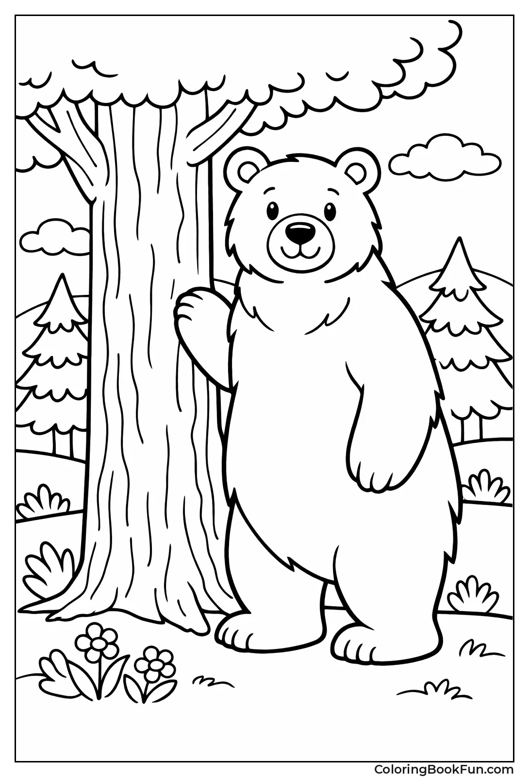Bear Next to Tree