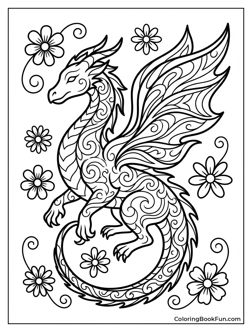 Elegant Dragon with Shimmering Scales