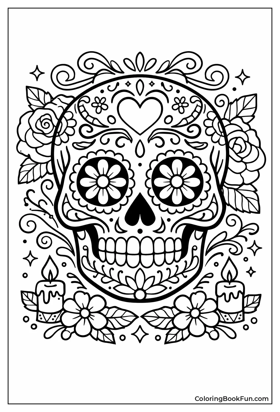 Beautiful Floral Sugar Skull