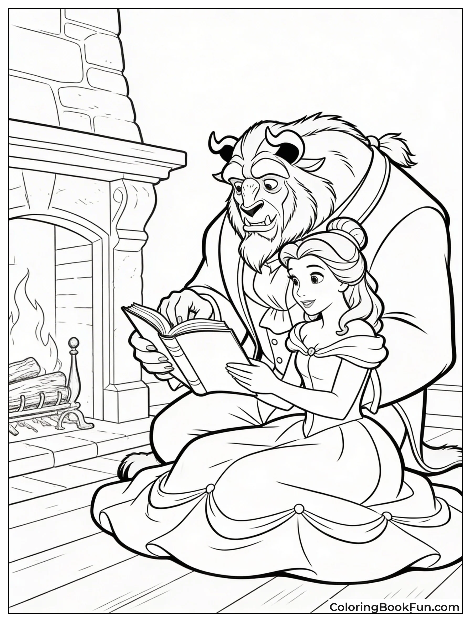 Belle Teaches Beast by Fire