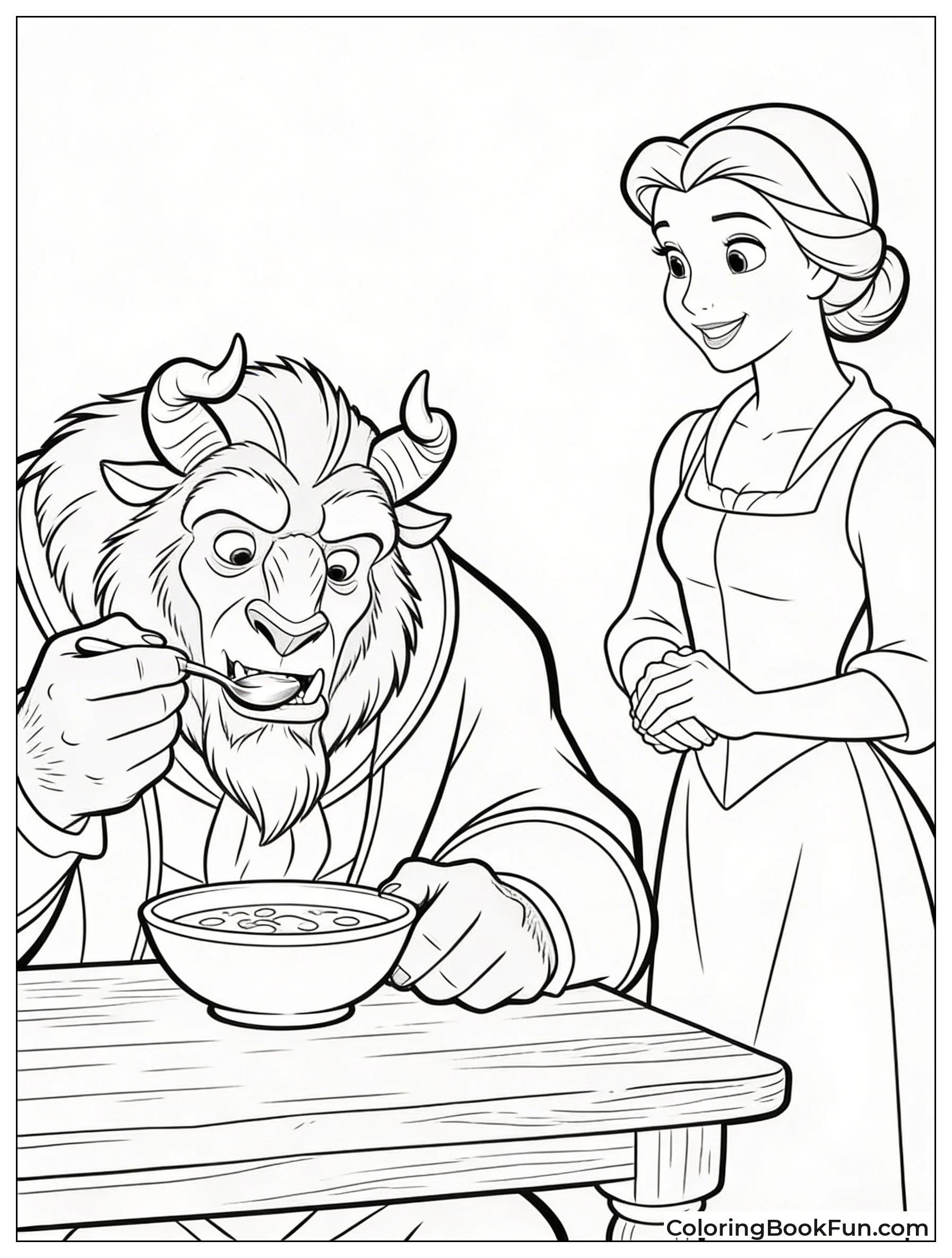Beast Eats Soup Belle Helps