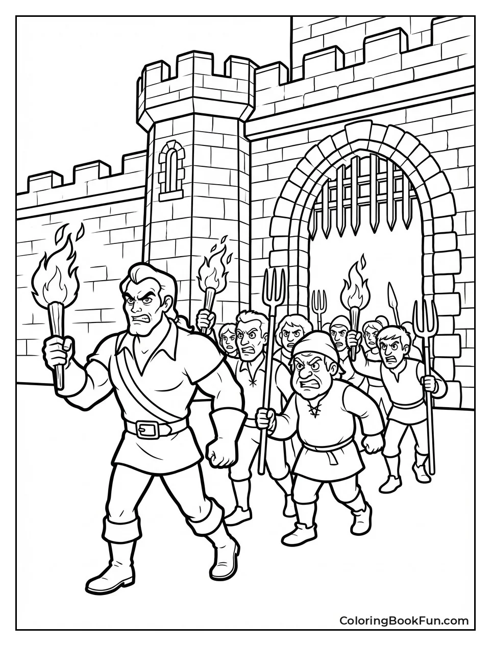 Gaston Leads Angry Mob