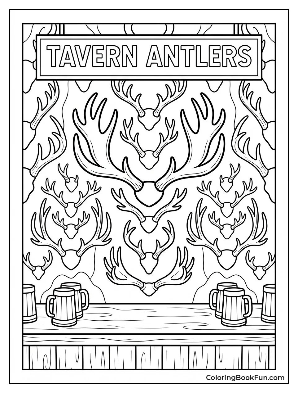 Gaston's Wall of Antlers