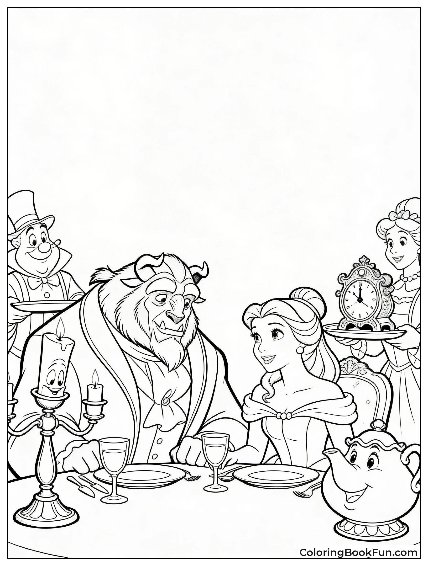 Beast and Belle Dinner Servants