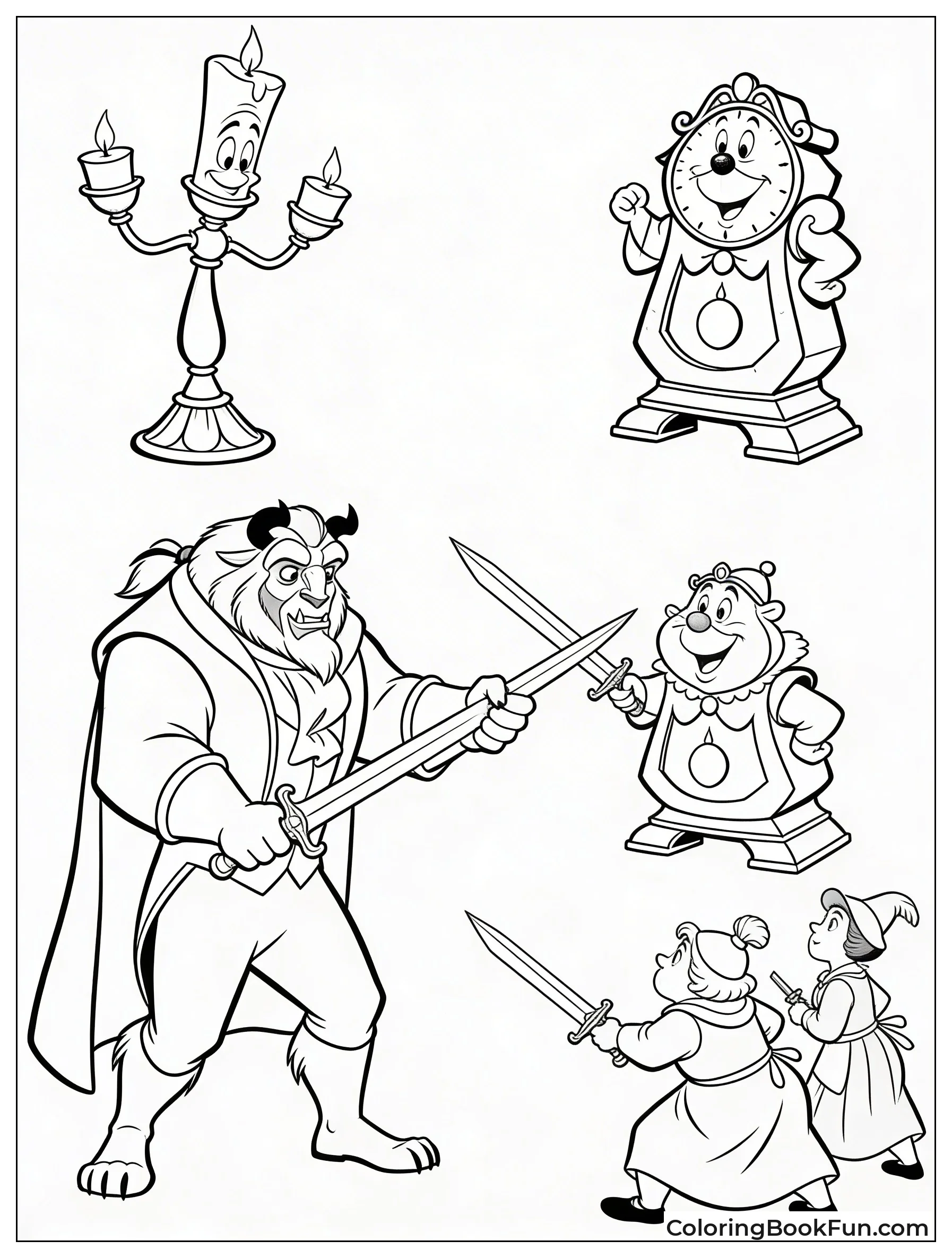 Servants Battle Angry Villagers