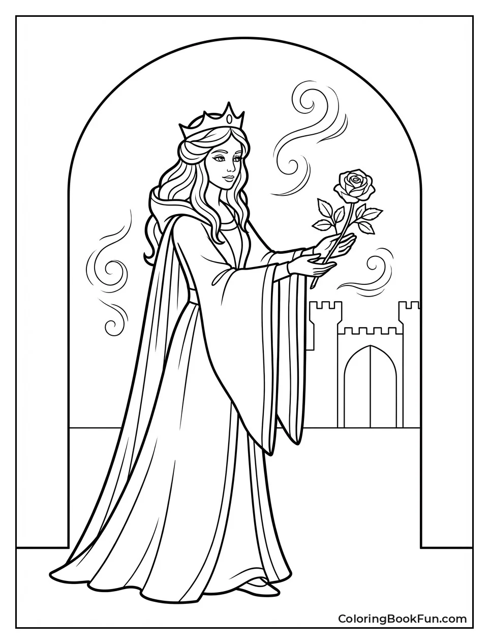 Enchantress Holds Magic Rose