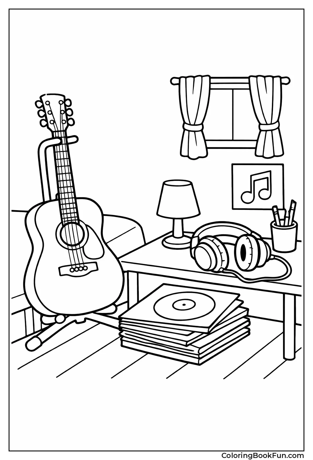 Bedroom Guitar and Records