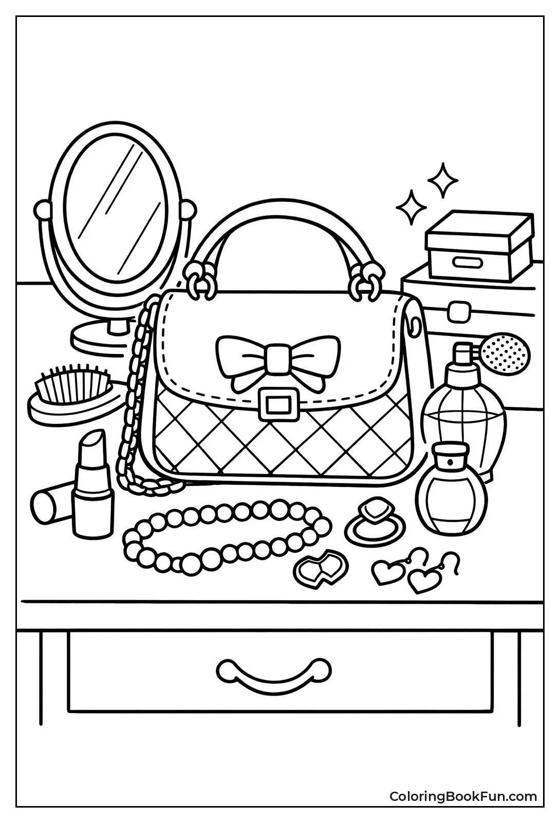 Purse on Bedroom Dresser