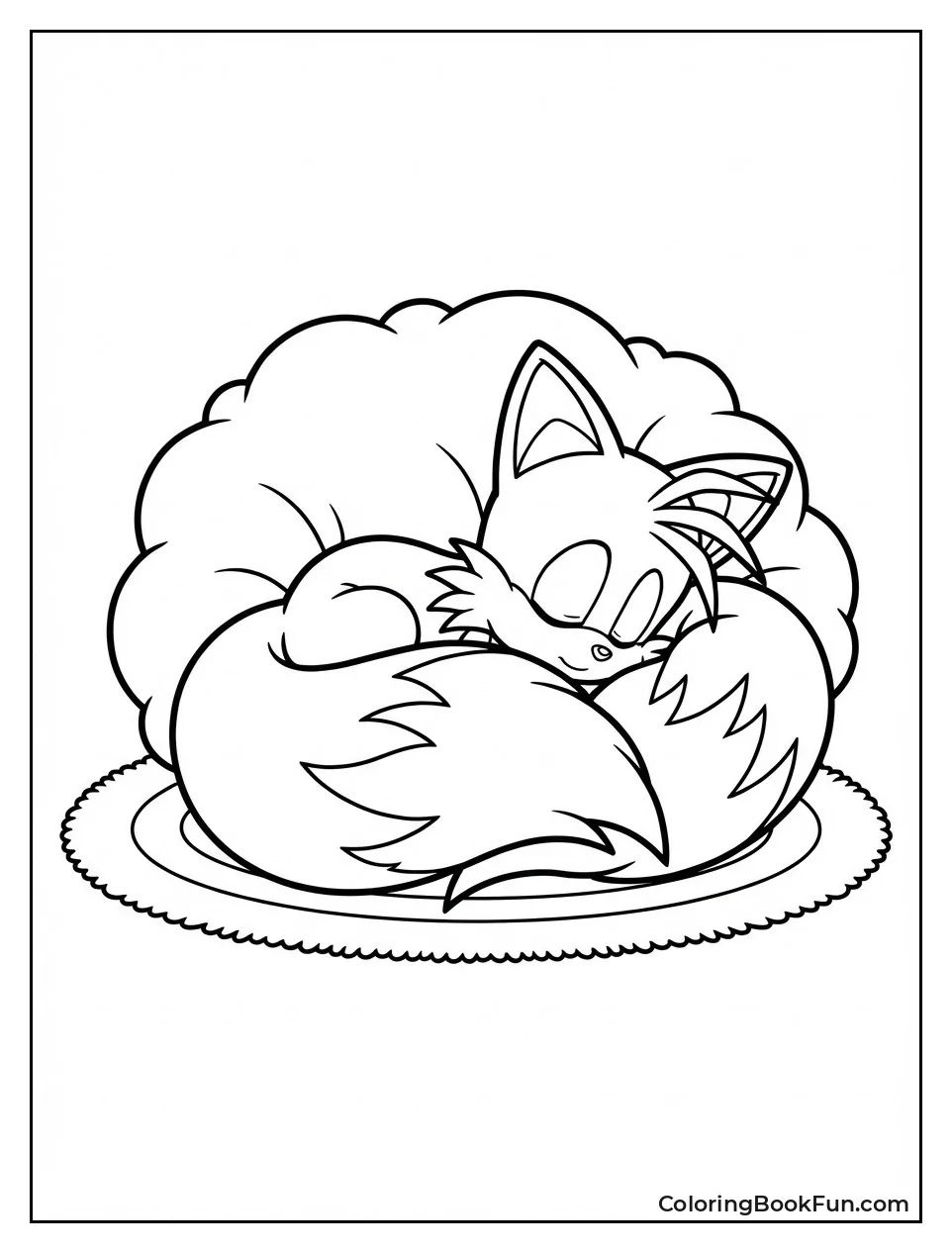 Tails Sleeps under Tail Blanket