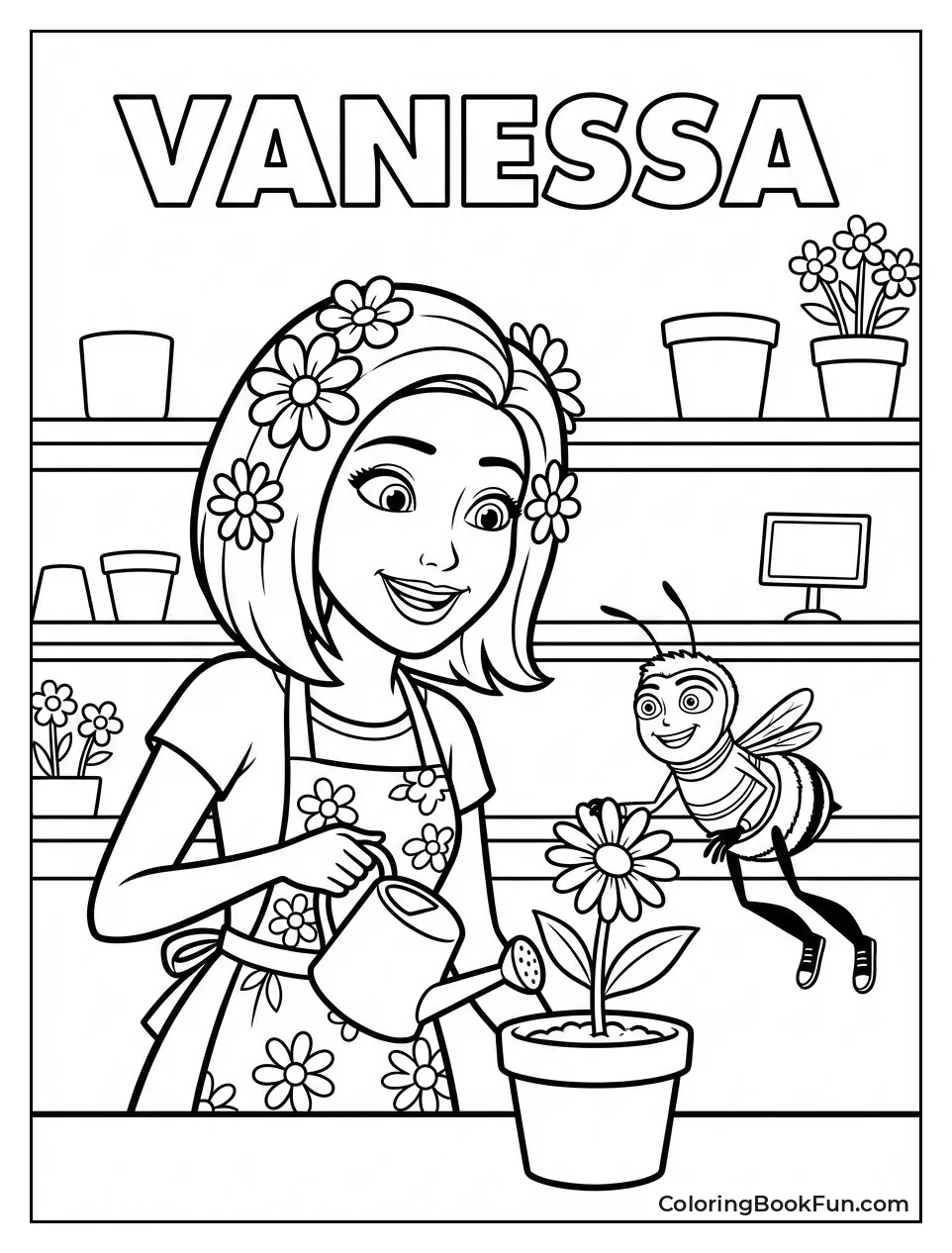 Vanessa Smiles with Flowers