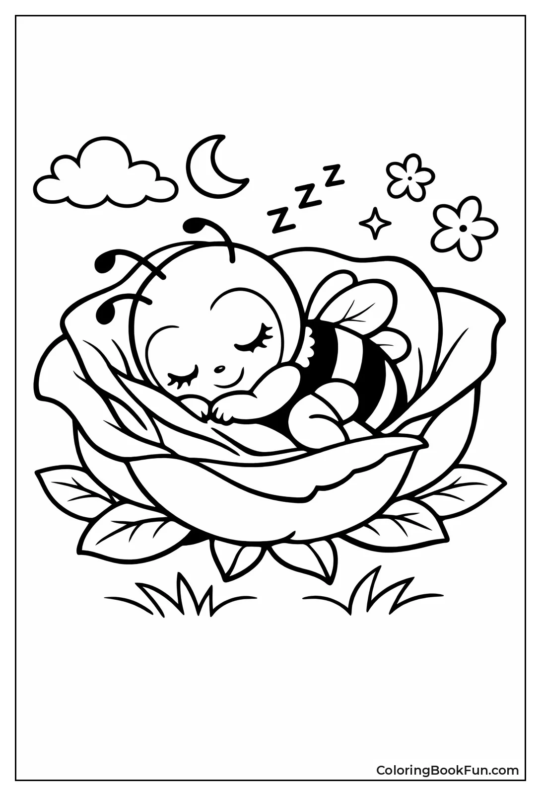 Bee Napping on Petal